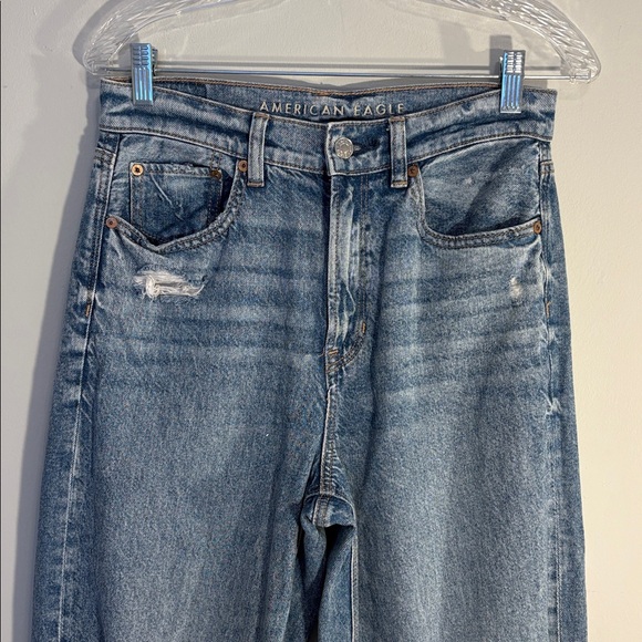 AE Strigid Ripped Highest Waist Baggy Straight Jean - Picture 4 of 13